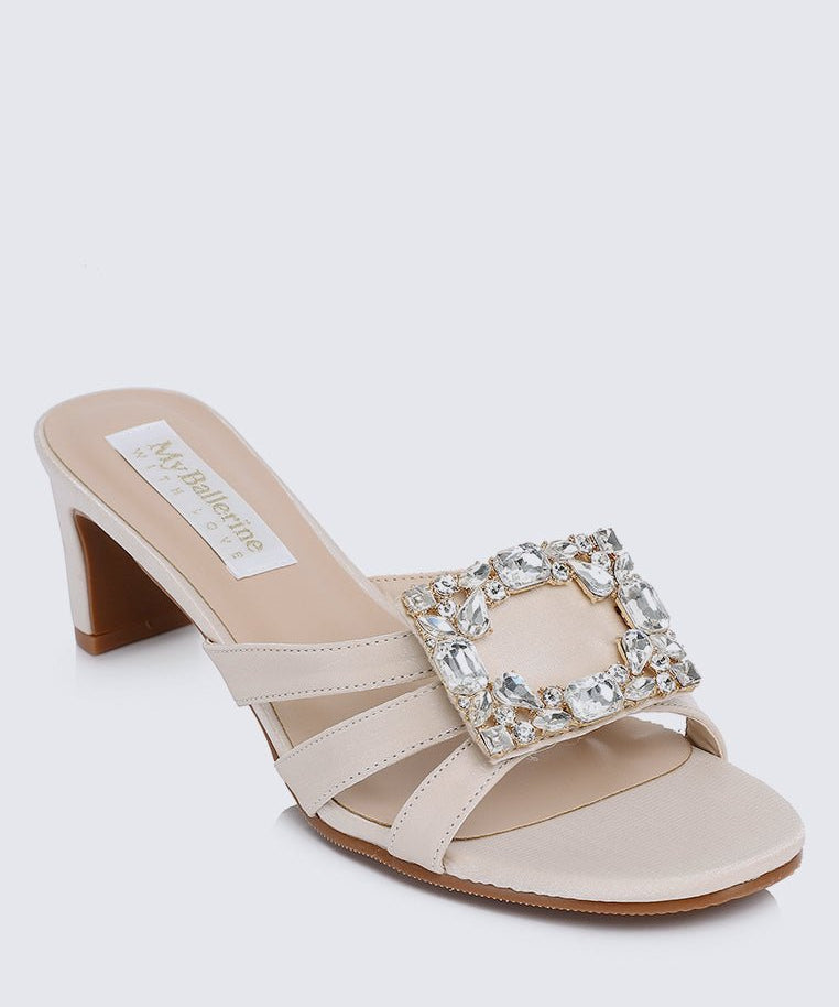 Kendra Comfy Heels In NudeShoes - myballerine