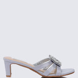 Kendra Comfy Heels In SilverShoes - myballerine