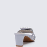 Kendra Comfy Heels In SilverShoes - myballerine