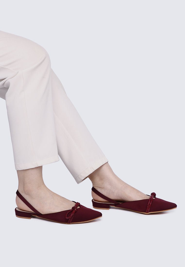 Knotura Comfy Ballerina In MaroonBallerina - myballerine