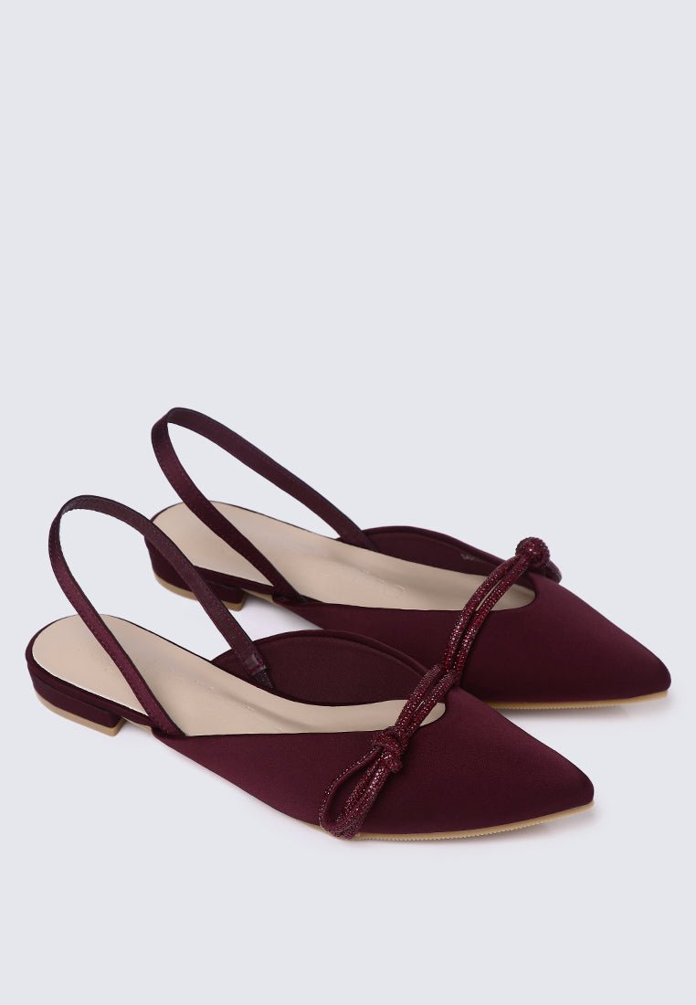 Knotura Comfy Ballerina In MaroonBallerina - myballerine