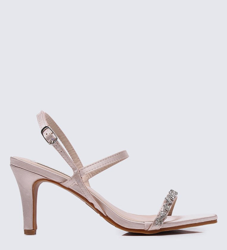 Kristine Comfy Heels In Champagne - myballerine