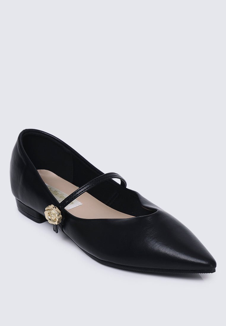 La Rosée Comfy Ballerina In BlackShoes - myballerine