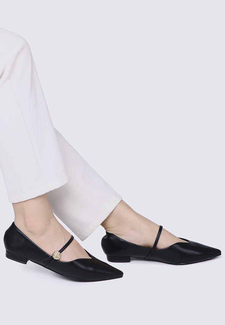 La Rosée Comfy Ballerina In BlackShoes - myballerine