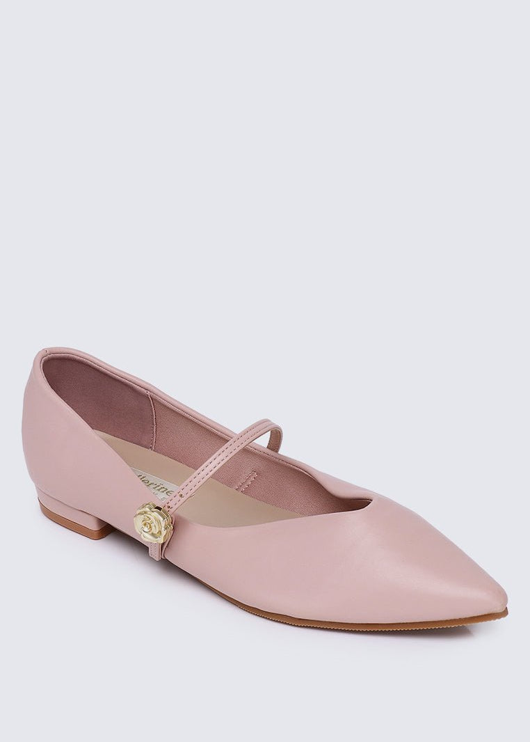La Ros??e Comfy Ballerina In Nude PinkShoes - myballerine