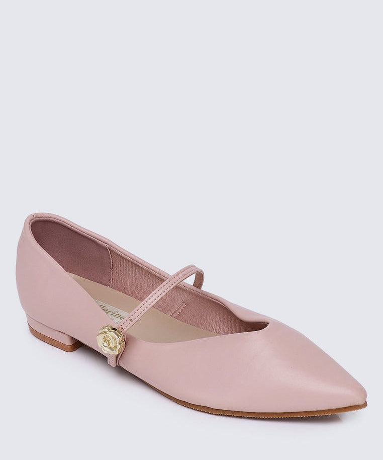 La Ros??e Comfy Ballerina In Nude PinkShoes - myballerine