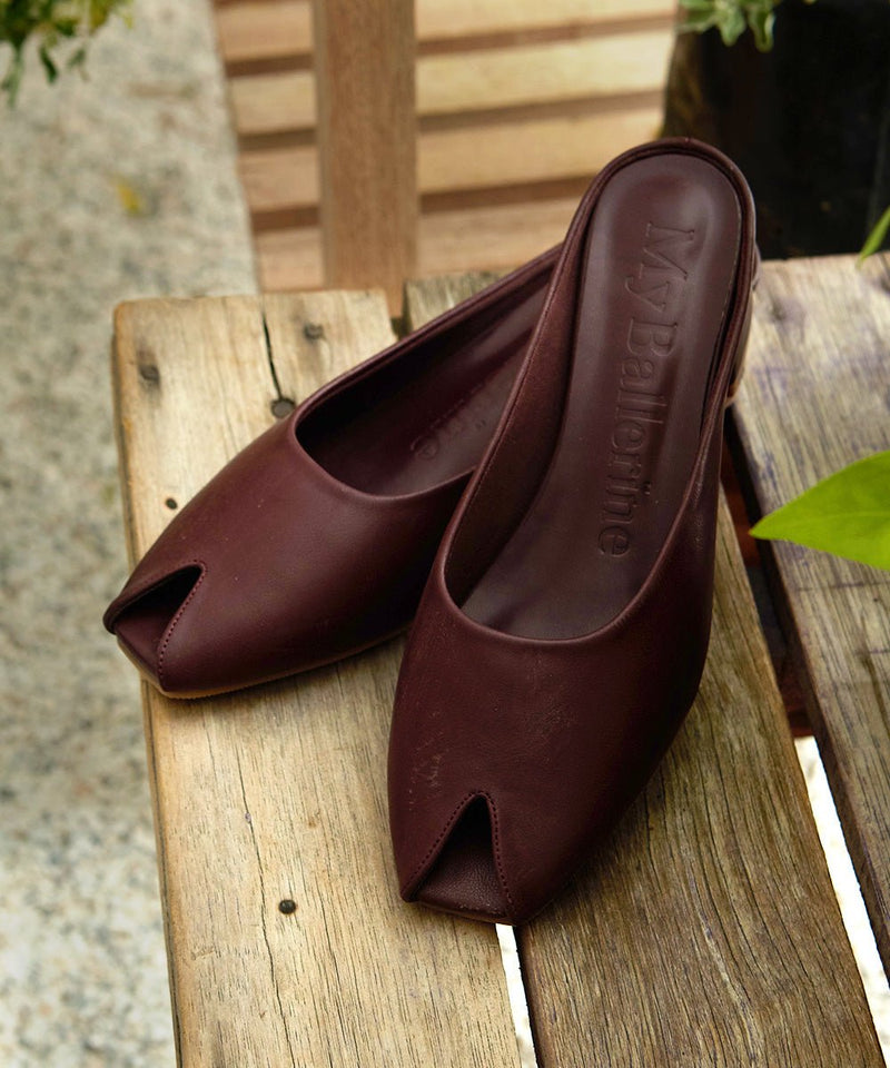 Lani Comfy Heels In MaroonHeels - myballerine