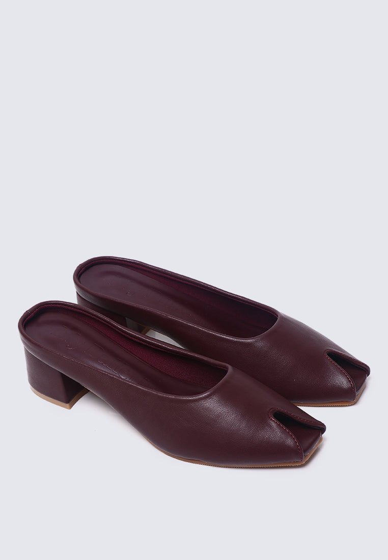 Lani Comfy Heels In MaroonHeels - myballerine