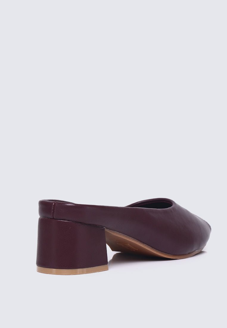 Lani Comfy Heels In MaroonHeels - myballerine