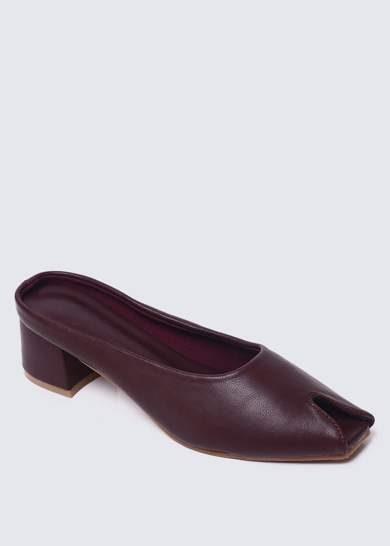 Lani Comfy Heels In MaroonHeels - myballerine