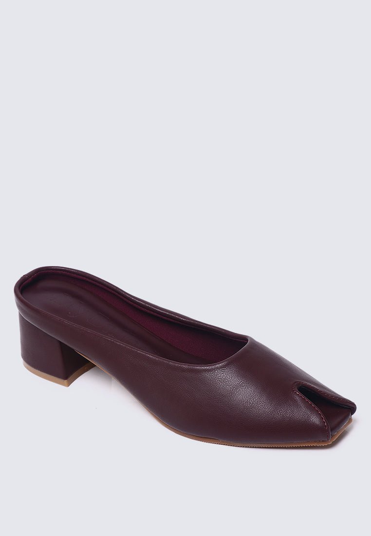 Lani Comfy Heels In MaroonHeels - myballerine