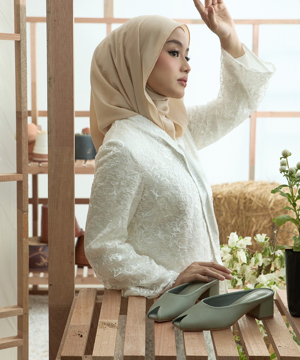 Lani Comfy Heels In Sage GreenHeels - myballerine