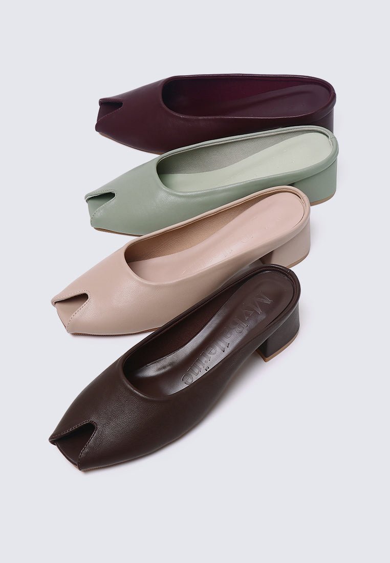 Lani Comfy Heels In Sage GreenHeels - myballerine