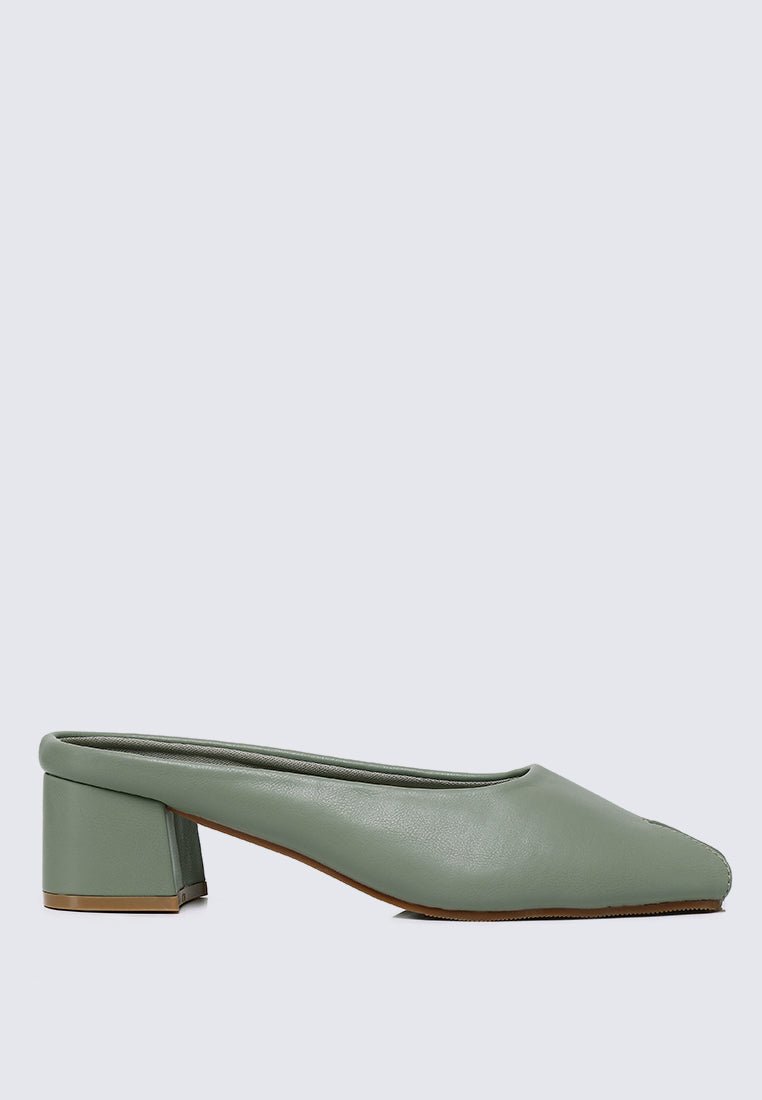 Lani Comfy Heels In Sage GreenHeels - myballerine