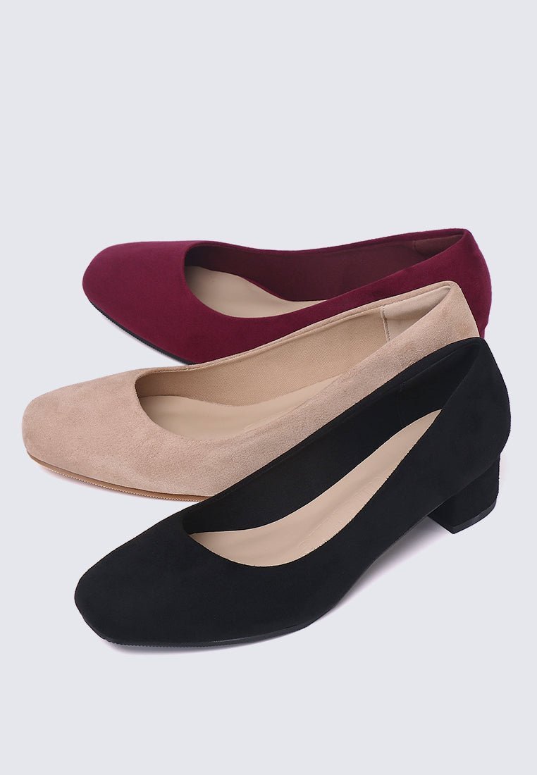 Leah Comfy Pumps In MaroonPumps - myballerine