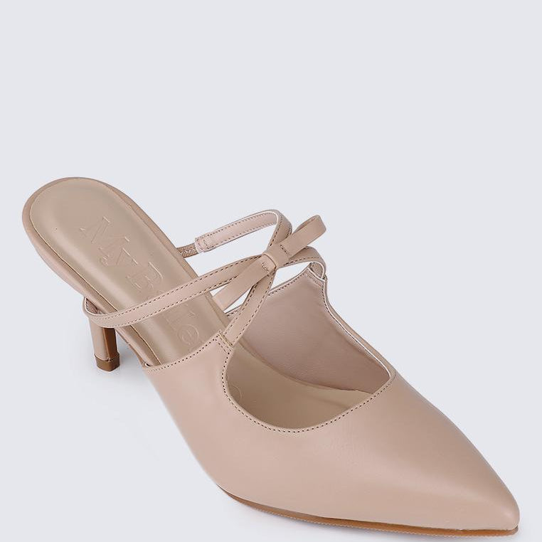 Levia Comfy Heels In NudeShoes - myballerine
