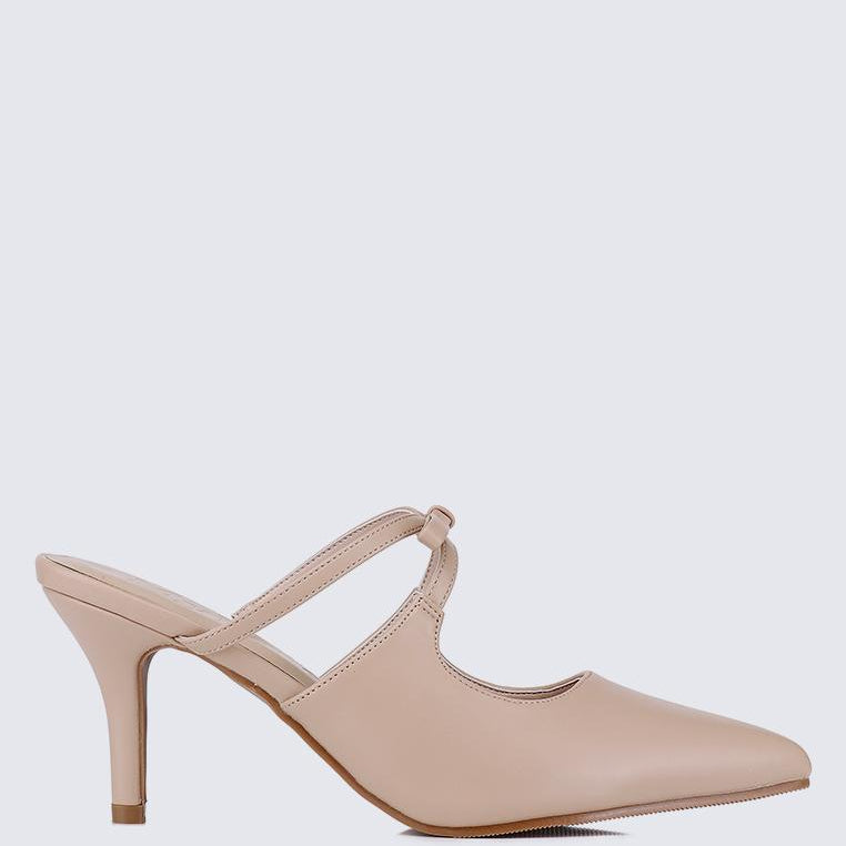 Levia Comfy Heels In NudeShoes - myballerine
