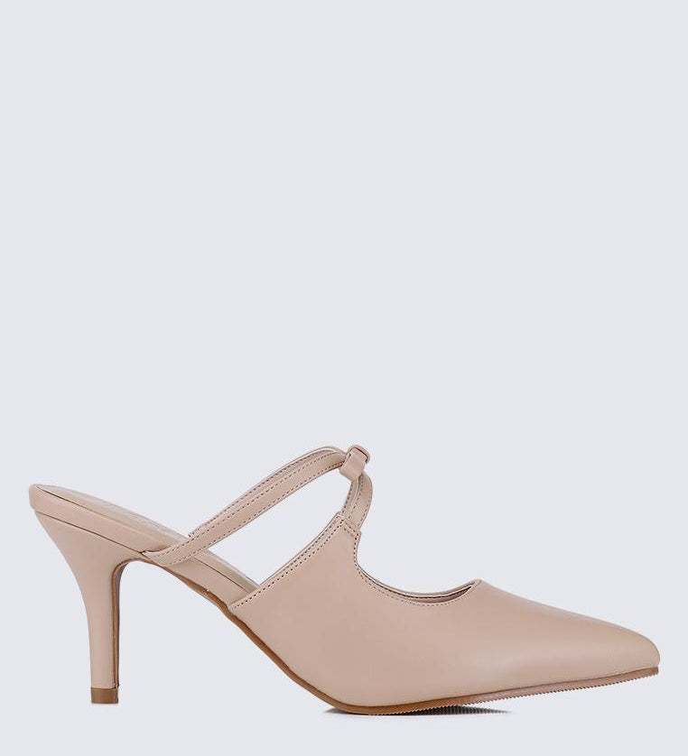 Levia Comfy Heels In NudeShoes - myballerine