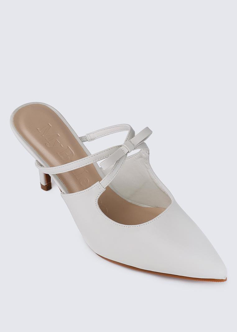 Levia Comfy Heels In Off WhiteShoes - myballerine