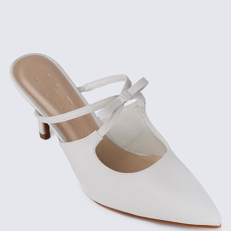 Levia Comfy Heels In Off WhiteShoes - myballerine