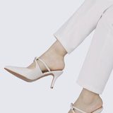 Levia Comfy Heels In Off WhiteShoes - myballerine