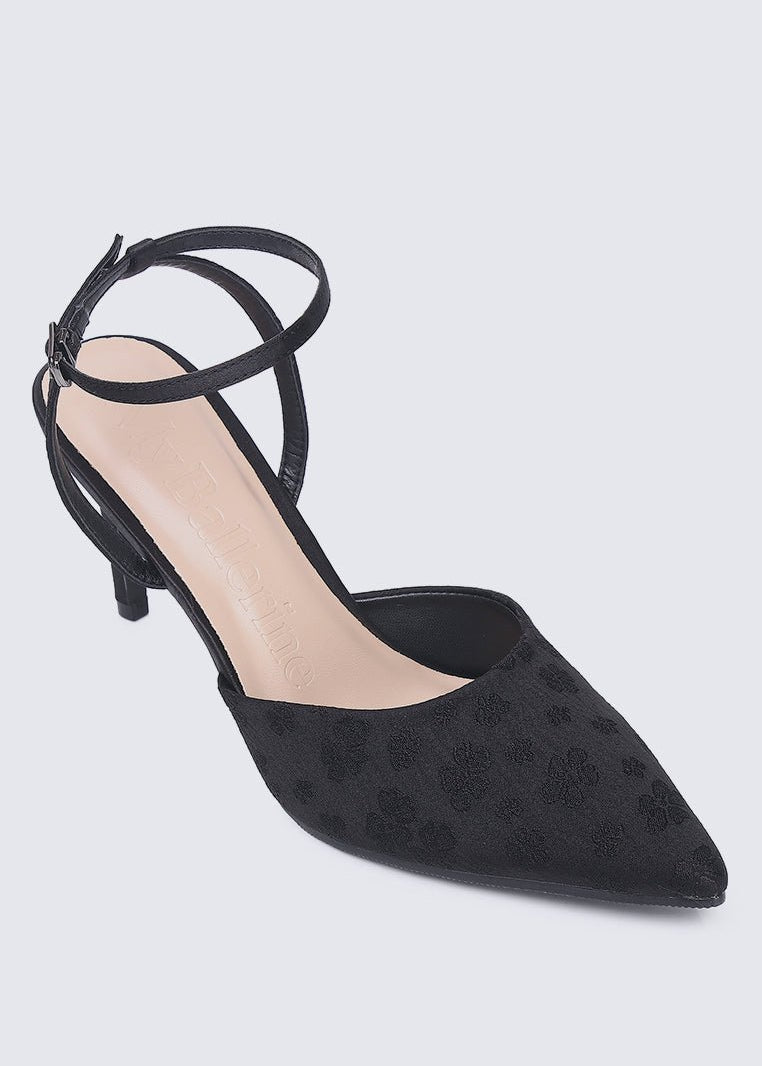 Lilian Comfy Heels In BlackShoes - myballerine