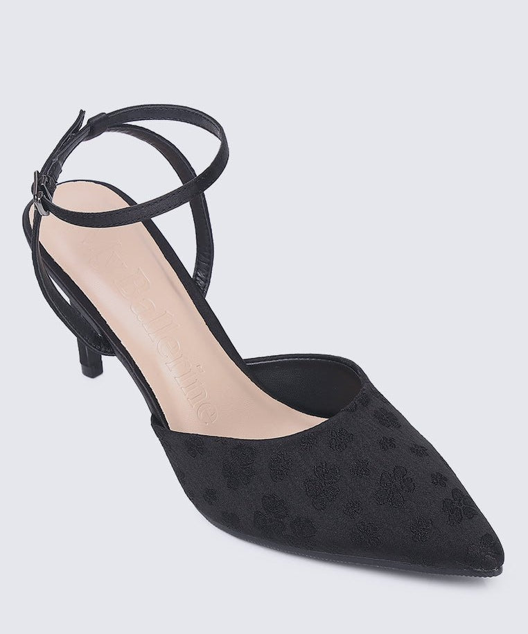 Lilian Comfy Heels In BlackShoes - myballerine