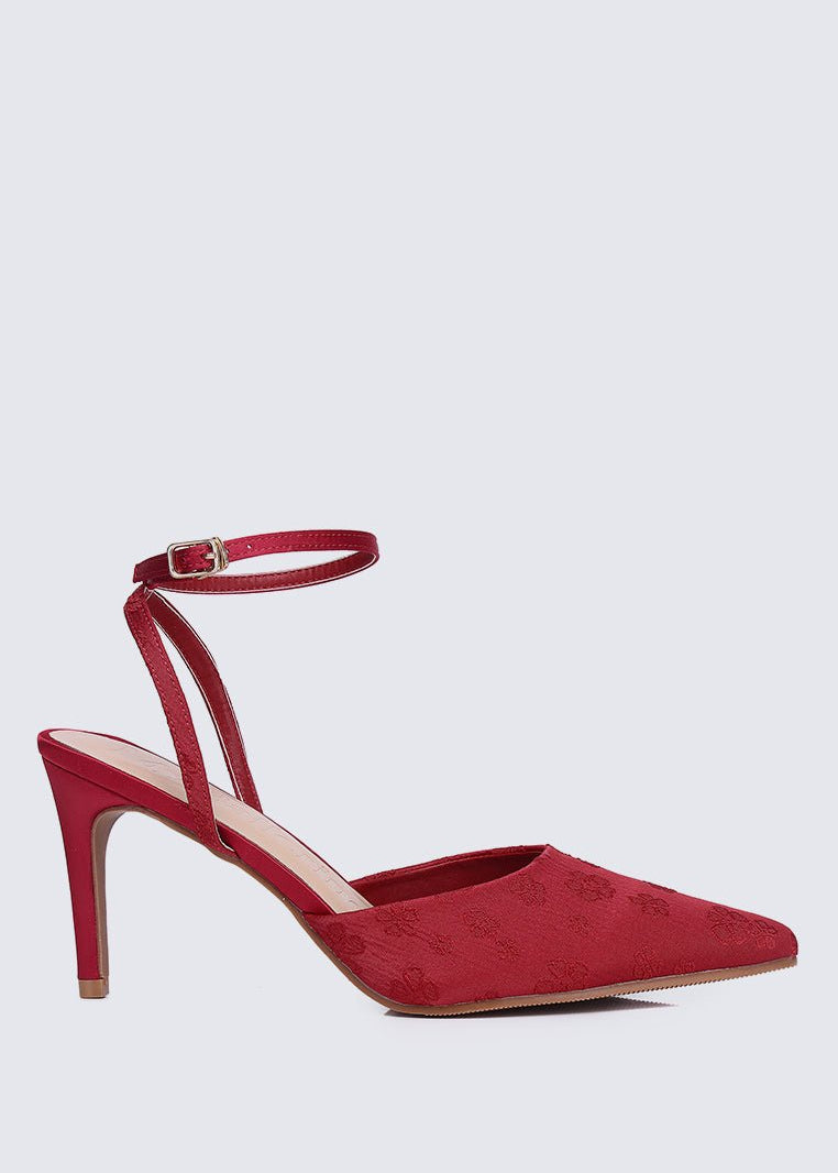 Lilian Comfy Heels In MaroonShoes - myballerine