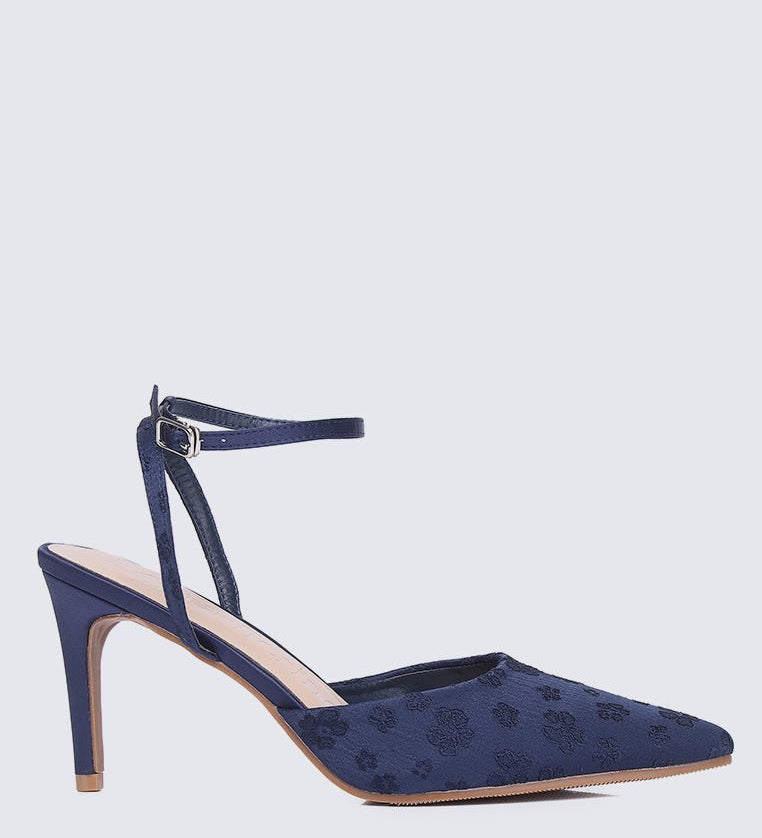 Lilian Comfy Heels In NavyShoes - myballerine