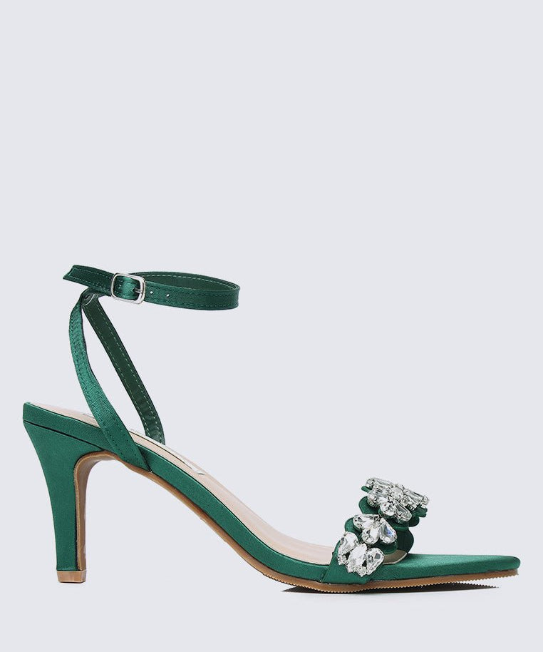 Liliana Comfy Heels In Green - myballerine