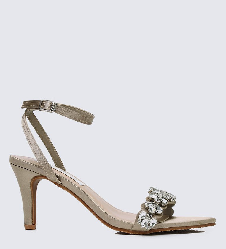 Liliana Comfy Heels In Taupe - myballerine
