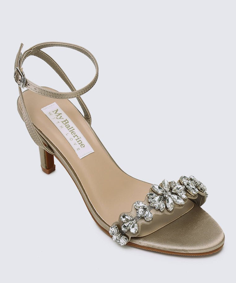 Liliana Comfy Heels In Taupe - myballerine