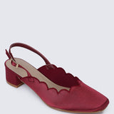Lizzy Comfy Heels In MaroonHeels - myballerine