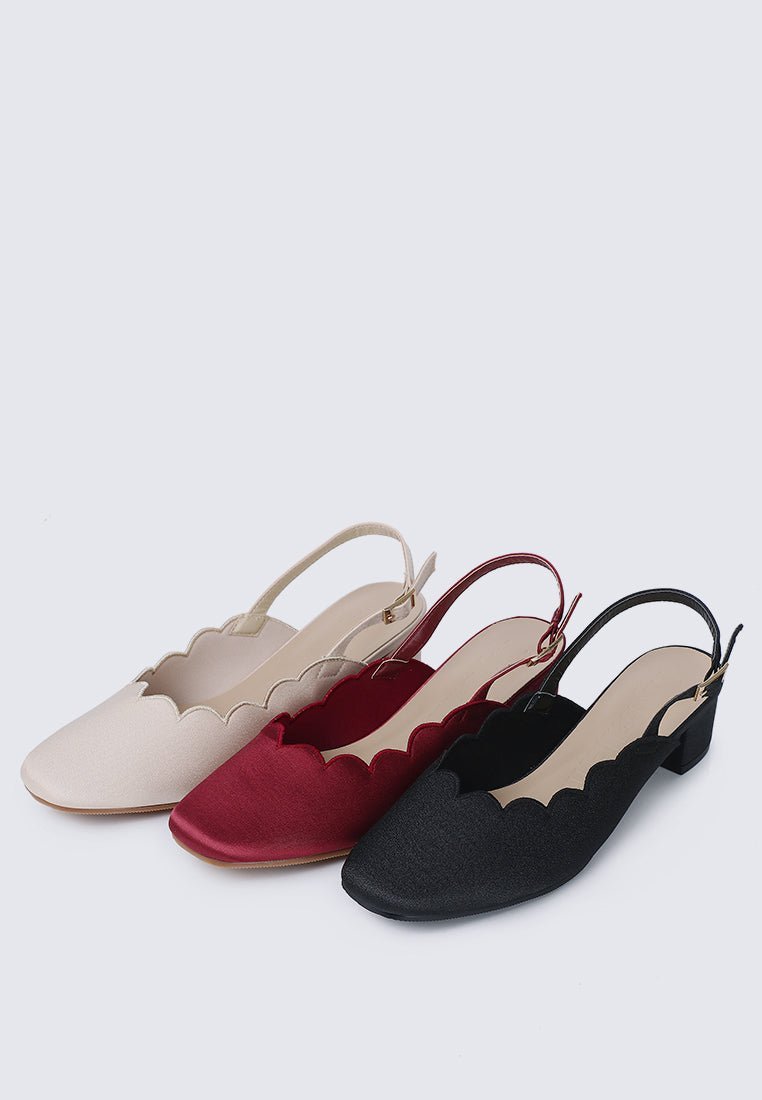Lizzy Comfy Heels In MaroonHeels - myballerine