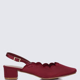 Lizzy Comfy Heels In MaroonHeels - myballerine