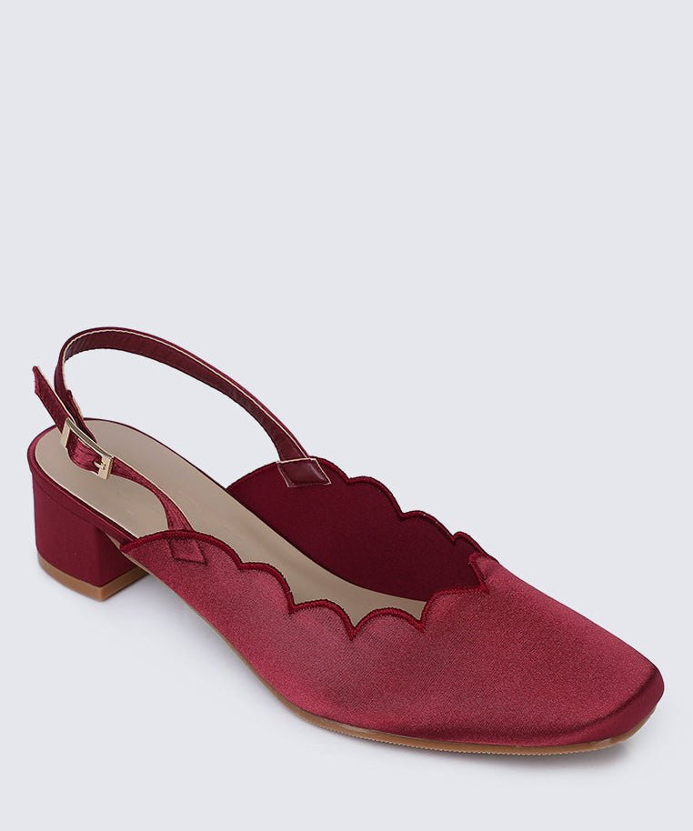 Lizzy Comfy Heels In MaroonShoes - myballerine