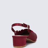 Lizzy Comfy Heels In MaroonShoes - myballerine