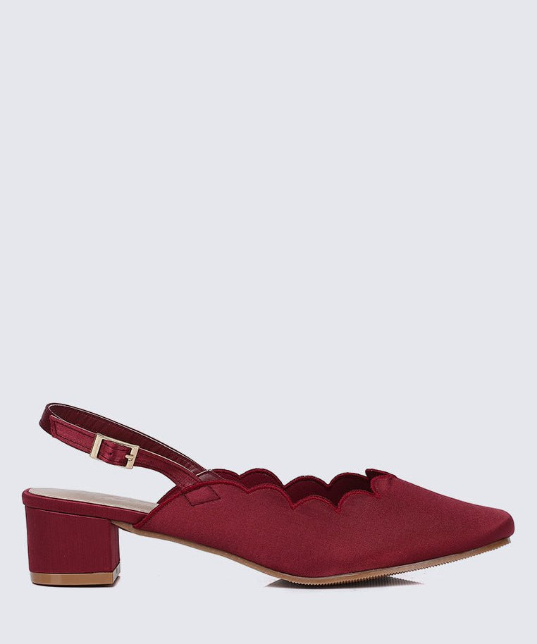 Lizzy Comfy Heels In MaroonShoes - myballerine