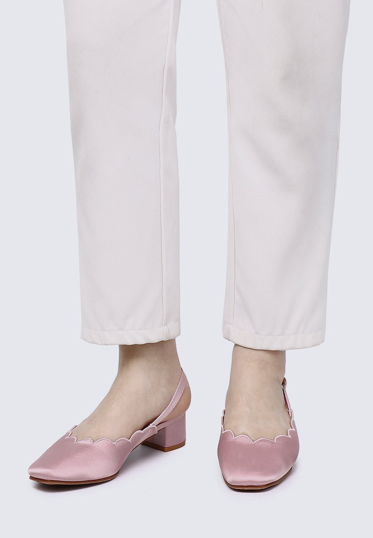 Lizzy Comfy Heels In Nude PinkHeels - myballerine