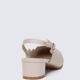 Lizzy Comfy Heels In NudeShoes - myballerine