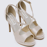 Louise Comfy Heels In ChampagneShoes - myballerine