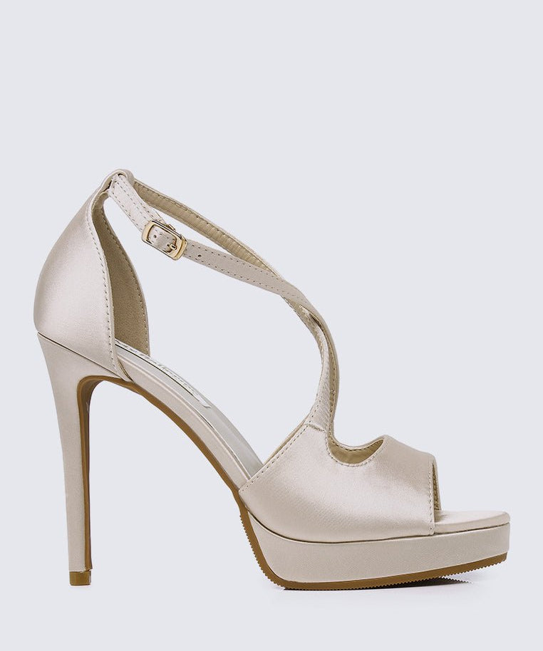 Louise Comfy Heels In ChampagneShoes - myballerine
