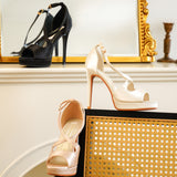 Louise Comfy Heels In ChampagneShoes - myballerine