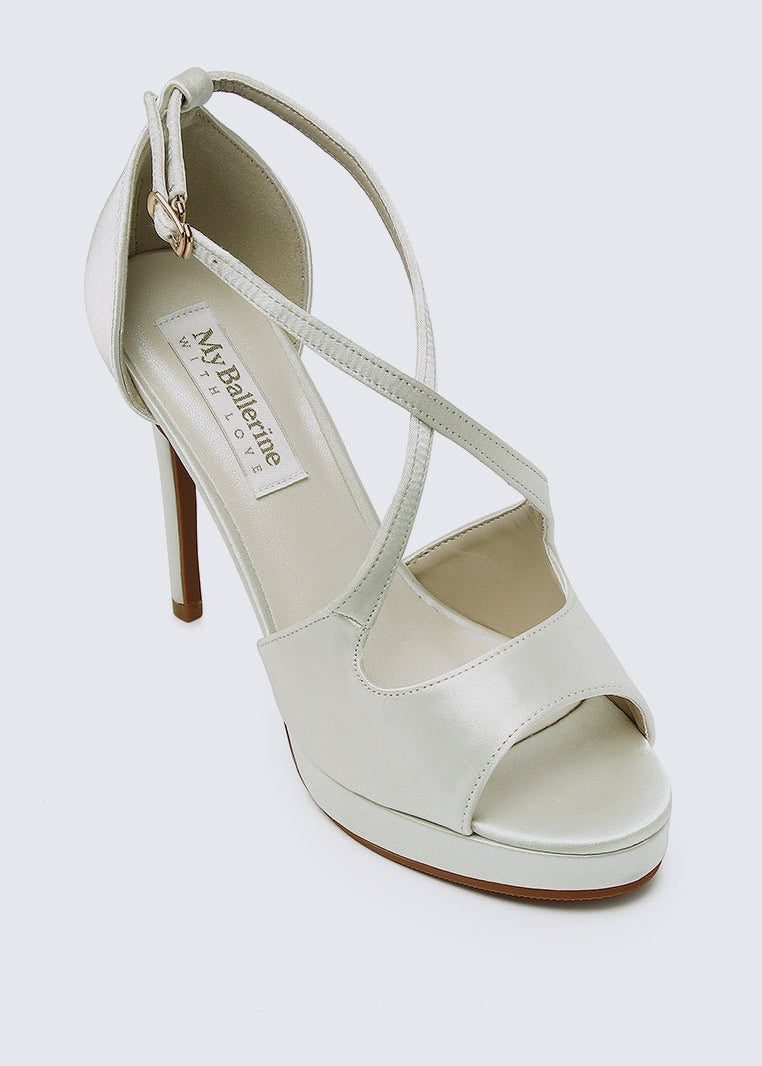 Louise Comfy Heels In IvoryShoes - myballerine