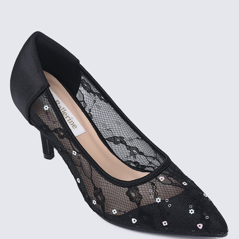 Lucie Comfy Pumps In Black - myballerine