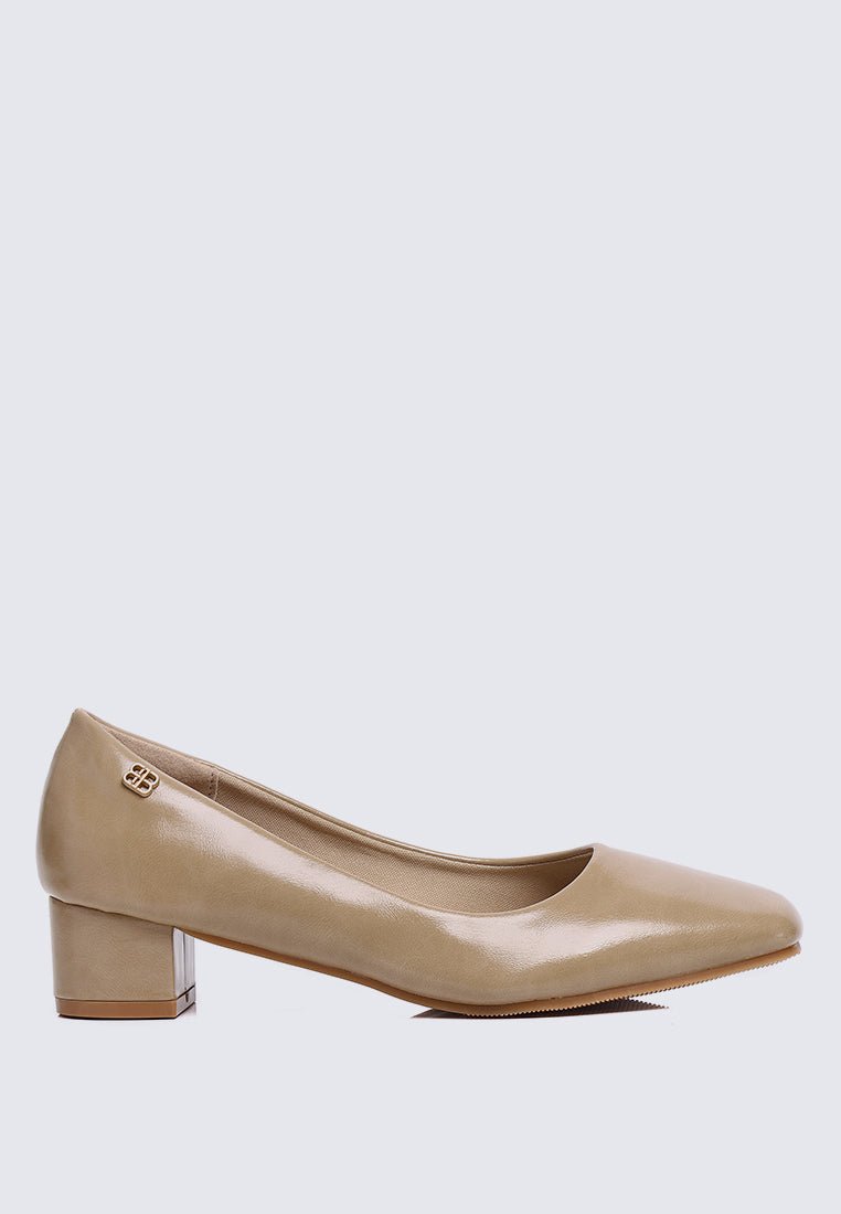 Lucy Ultra WideFit Comfy Heels In AlmondHeels - myballerine