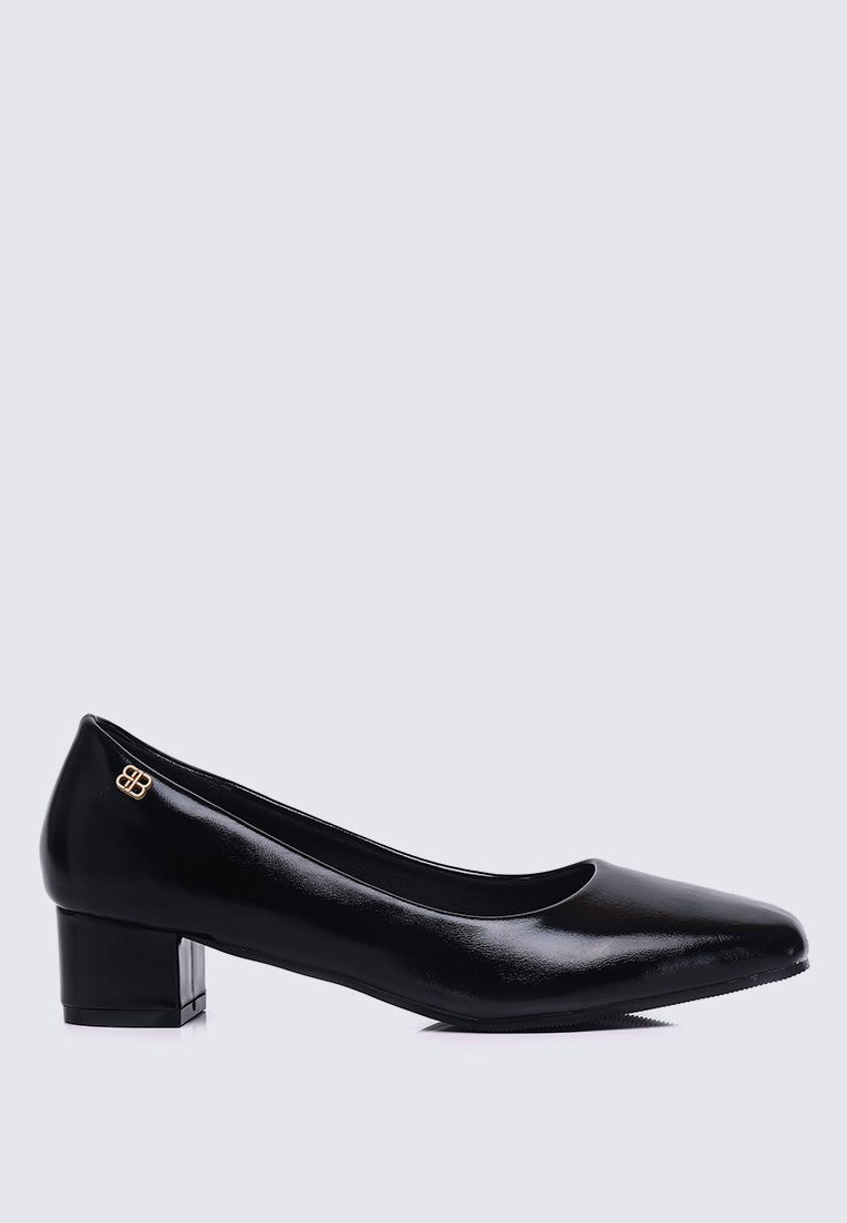 Lucy Ultra WideFit Comfy Heels In BlackHeels - myballerine