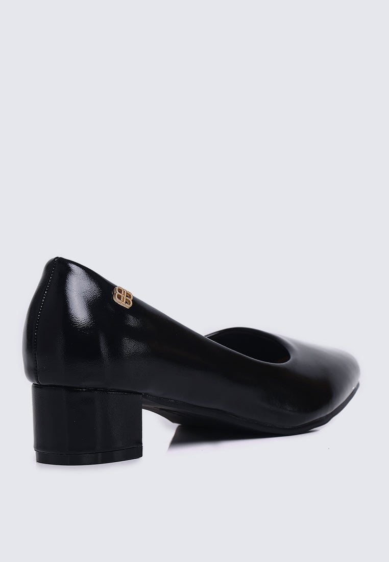 Lucy Ultra WideFit Comfy Heels In BlackHeels - myballerine