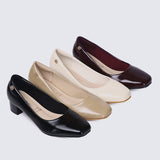 Lucy Ultra WideFit Comfy Heels In BlackHeels - myballerine