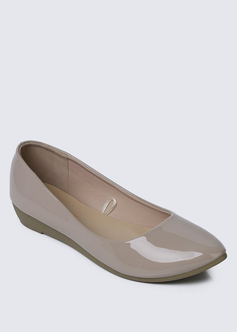 Lunna Comfy Ballerina In AlmondShoes - myballerine